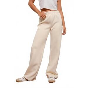 NEW PRETTY GARBAGE happily yours bow sweatpants in beige